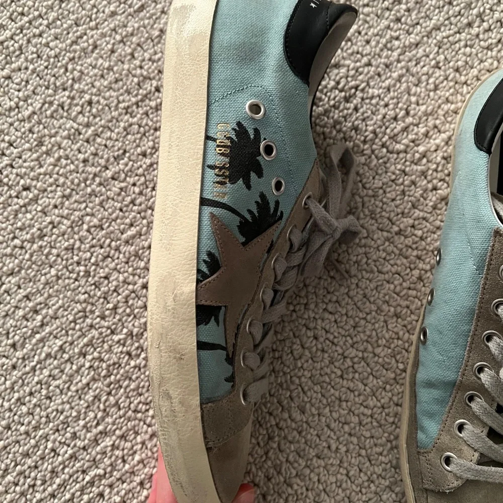 Golden Goose Men's Super Star Palm Tree-Print Canvas Low-Top Sneakers - NWOT - Picture 4 of 8